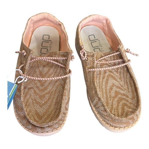 Hey Dude Girls Wendy Woven Zebra Terra Stripe Slip On Shoes Size K13 - Picture 7 of 14